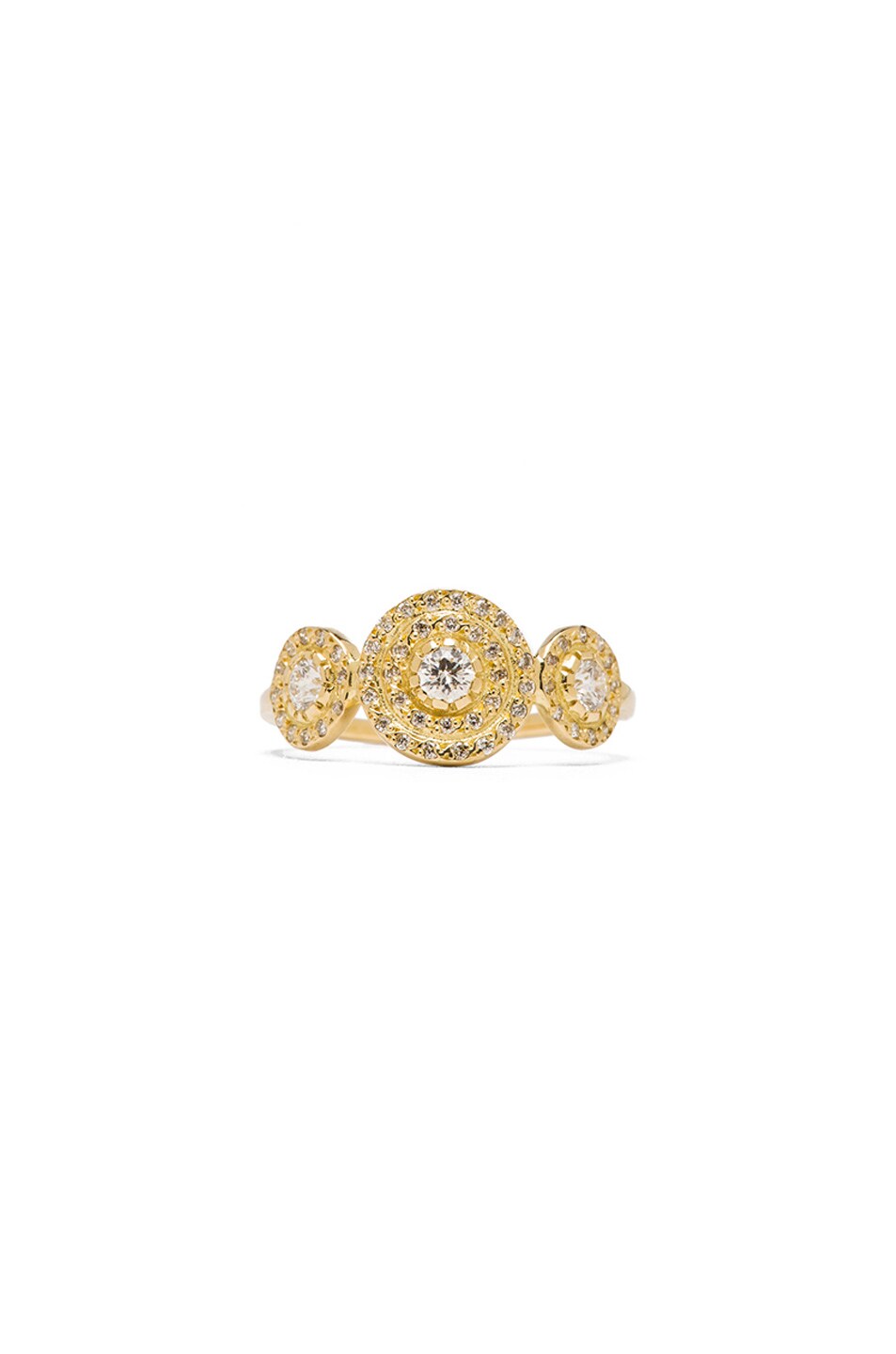 Image 1 of Ileana Makri Triple Solitaire Ring in Yellow Gold
