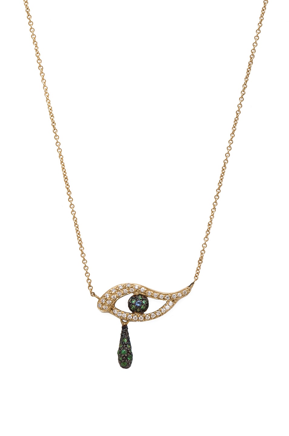 Image 1 of Ileana Makri Angry Tears Necklace in Yellow Gold