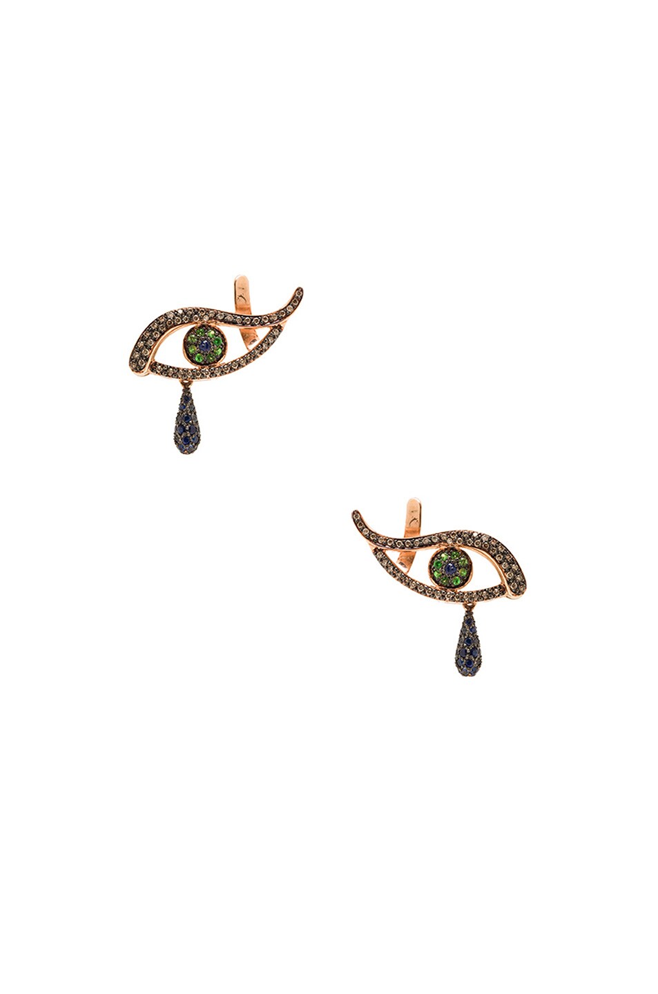 Image 1 of Ileana Makri Angry Tears Earring in Rose Gold