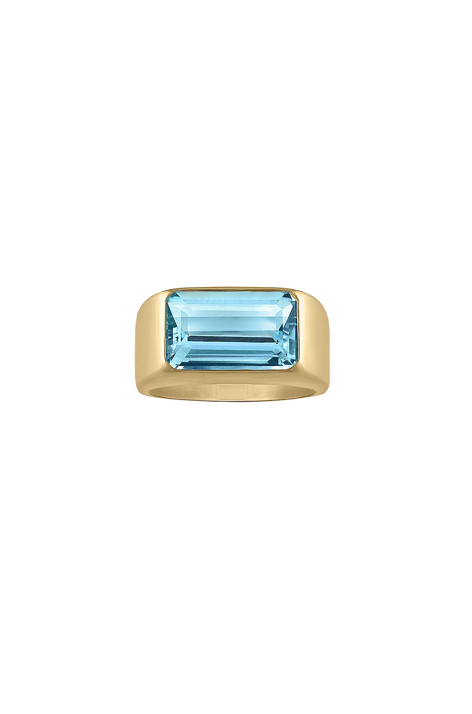 Image 1 of ILENE JOY x Elizabeth Sulcer Bea Signet Ring in Aquamarine & 18K Gold