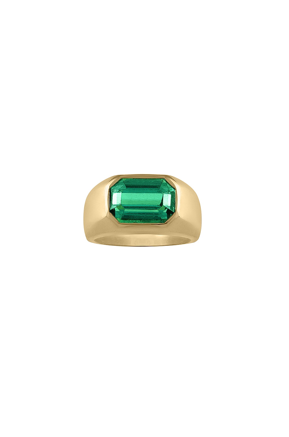 Image 1 of ILENE JOY x Elizabeth Sulcer Addison Signet Ring in Green Tourmaline & 18K Gold