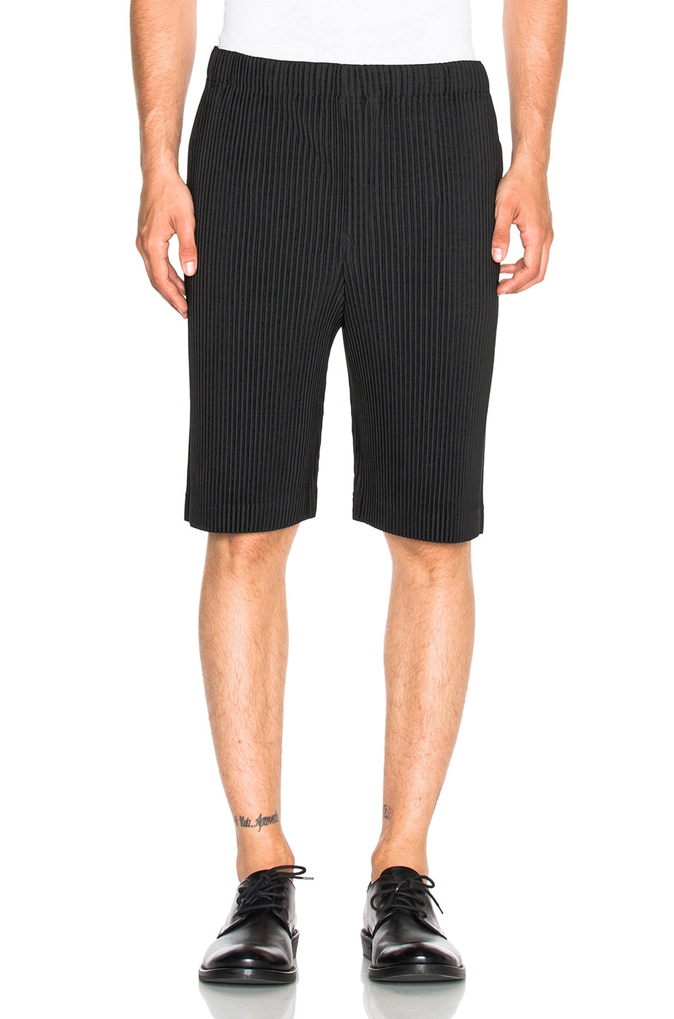 Image 1 of Homme Plisse Issey Miyake Pleated Shorts in Black