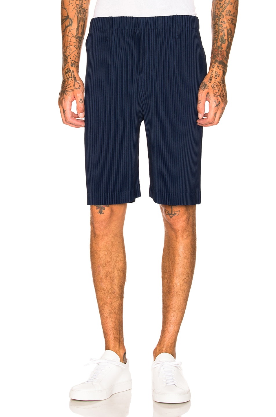 Image 1 of Homme Plisse Issey Miyake Pleated Short in Navy