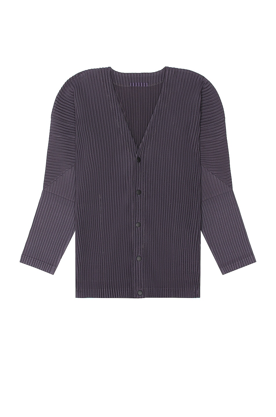 Image 1 of Homme Plisse Issey Miyake Color Pleats Cardigan in Taupe Violet
