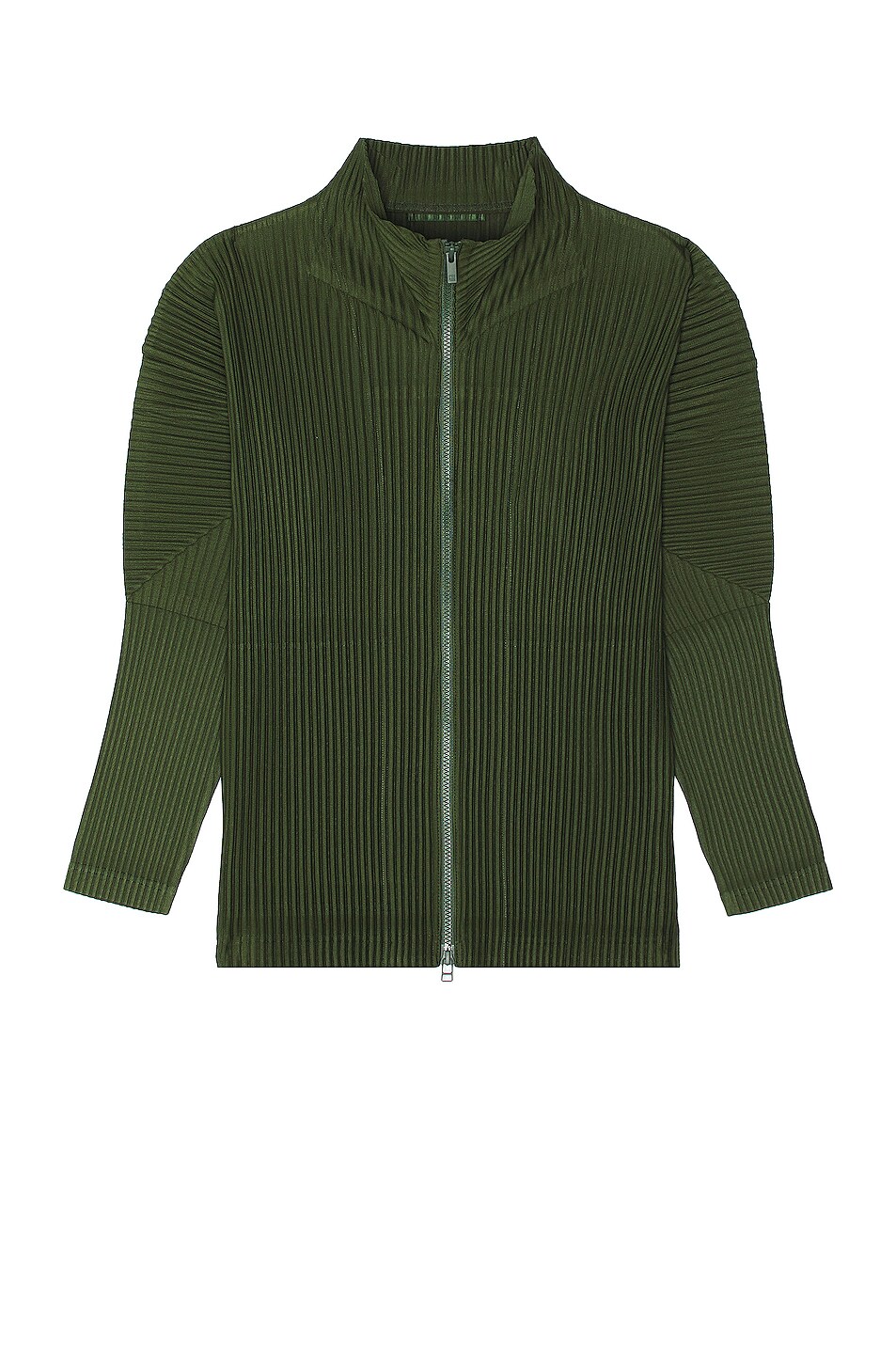 Image 1 of Homme Plisse Issey Miyake Color Pleats Jacket in Dark Olive Green