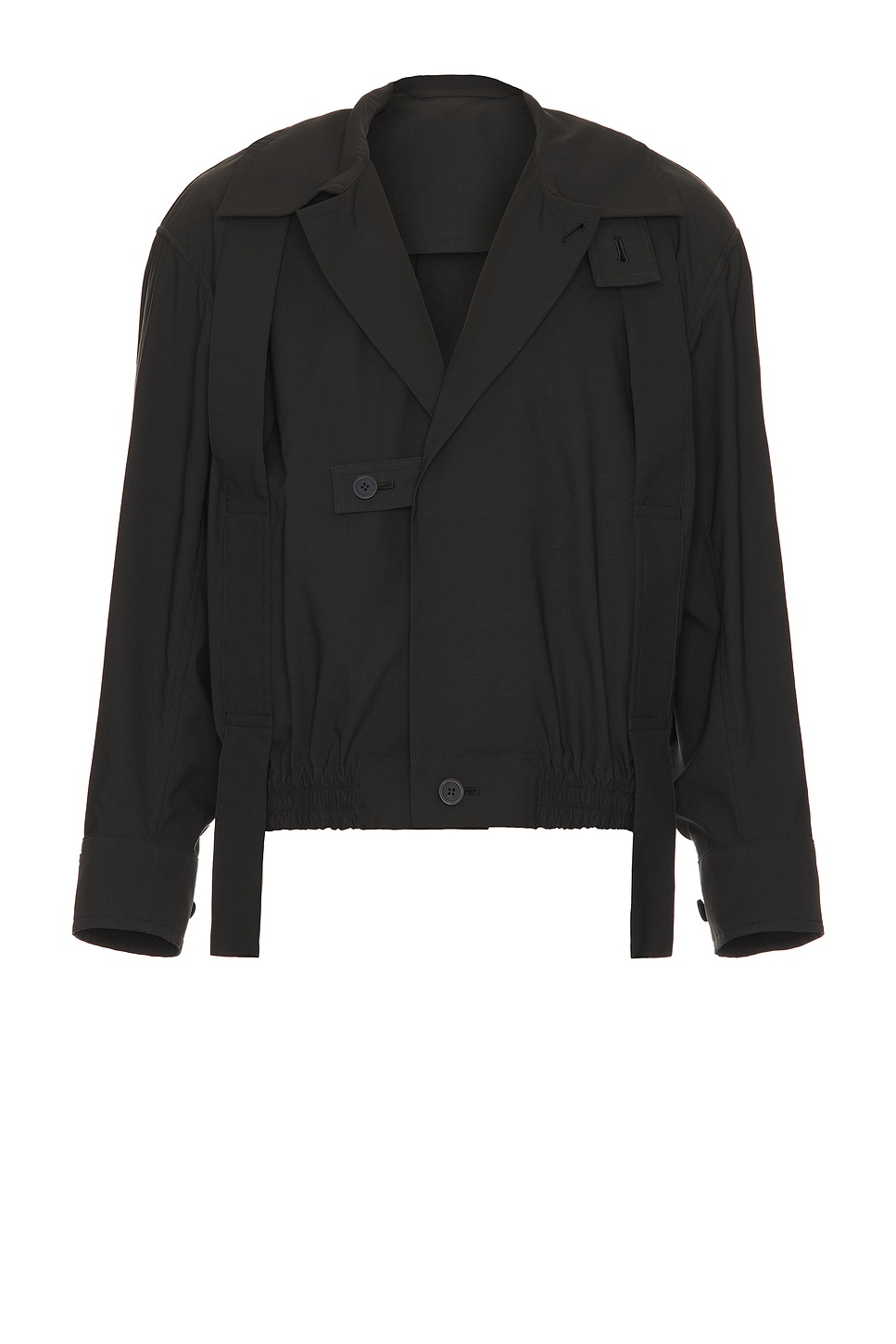 Parachute Turtle Neck Jacket in Black