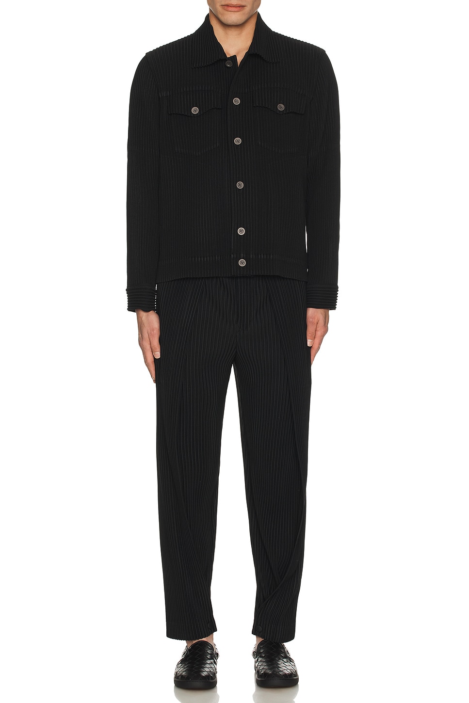 Image 1 of Homme Plisse Issey Miyake Pleats 1 Trousers in Black