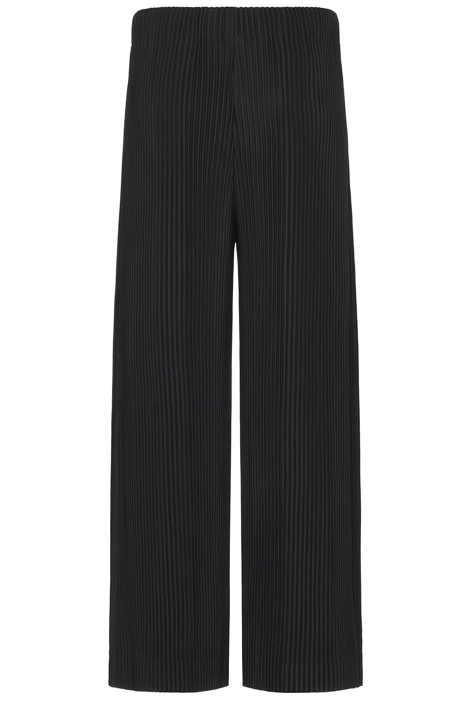 Issey Miyake Black Green Polyester Wide-leg Pant In Black