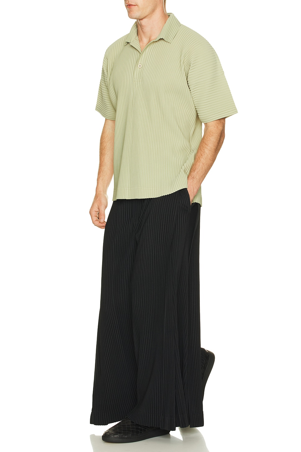 Image 1 of Homme Plisse Issey Miyake Mc Trousers in Black