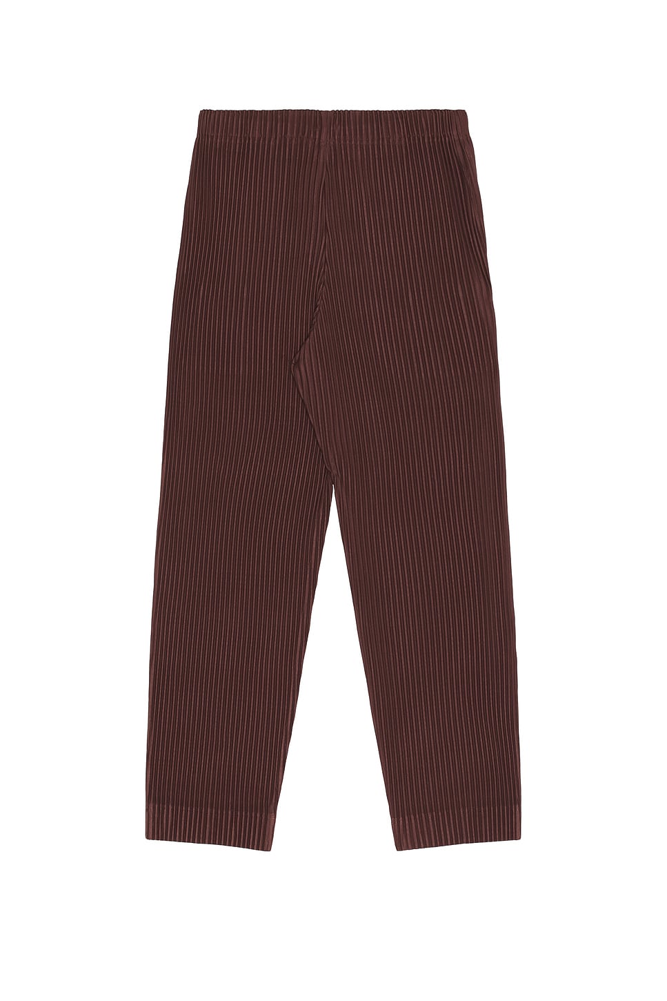 Issey Miyake Color Pleats Straight Pant In Brown