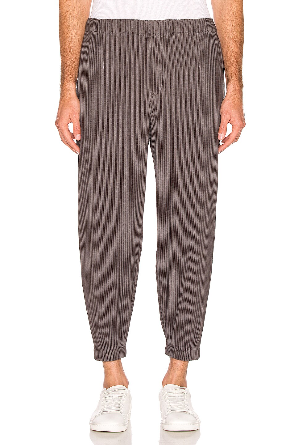 Image 1 of Homme Plisse Issey Miyake Trousers in Mole Gray