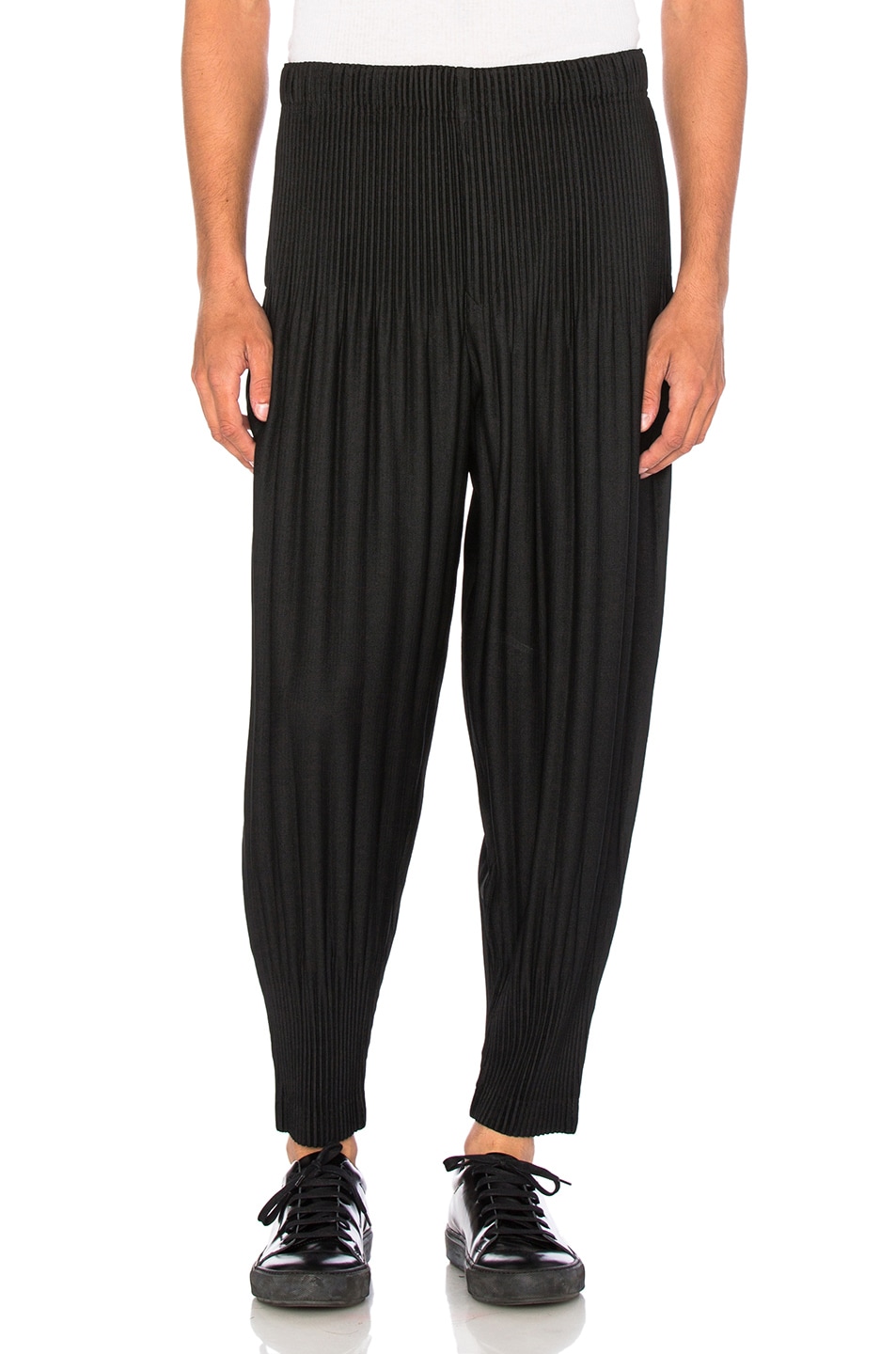 Image 1 of Homme Plisse Issey Miyake Pleated Long Trousers in Black