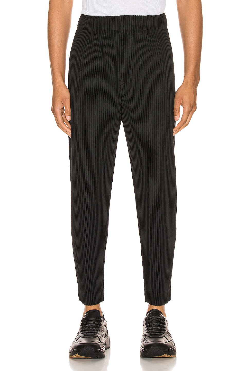 Image 1 of Homme Plisse Issey Miyake Cropped Tailored Pleats Pant in Black