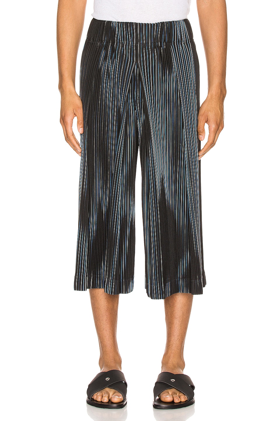 Image 1 of Homme Plisse Issey Miyake Printed Tailored Pant in Navy