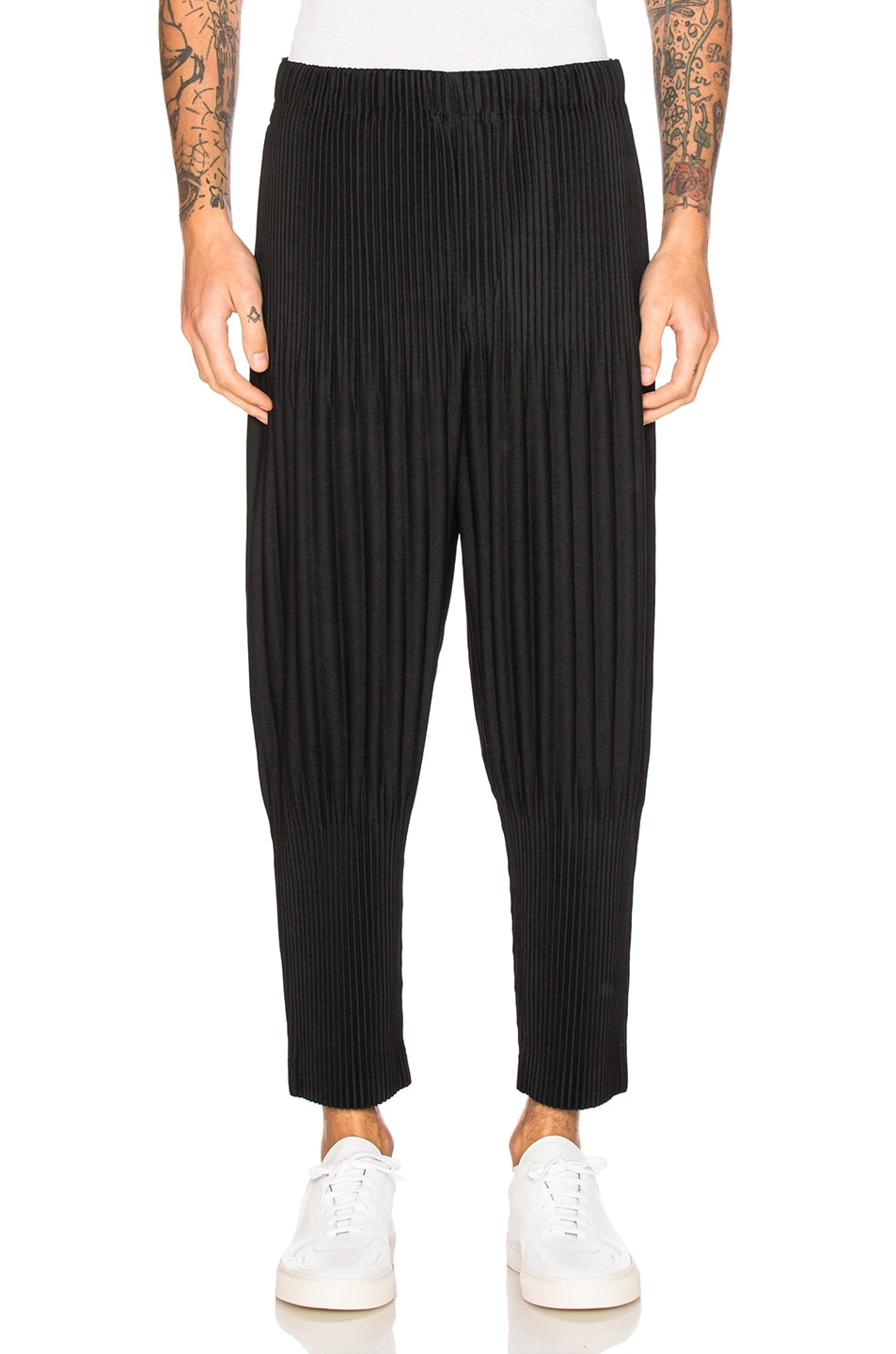 Image 1 of Homme Plisse Issey Miyake Basic Long Relaxed Pants in Black