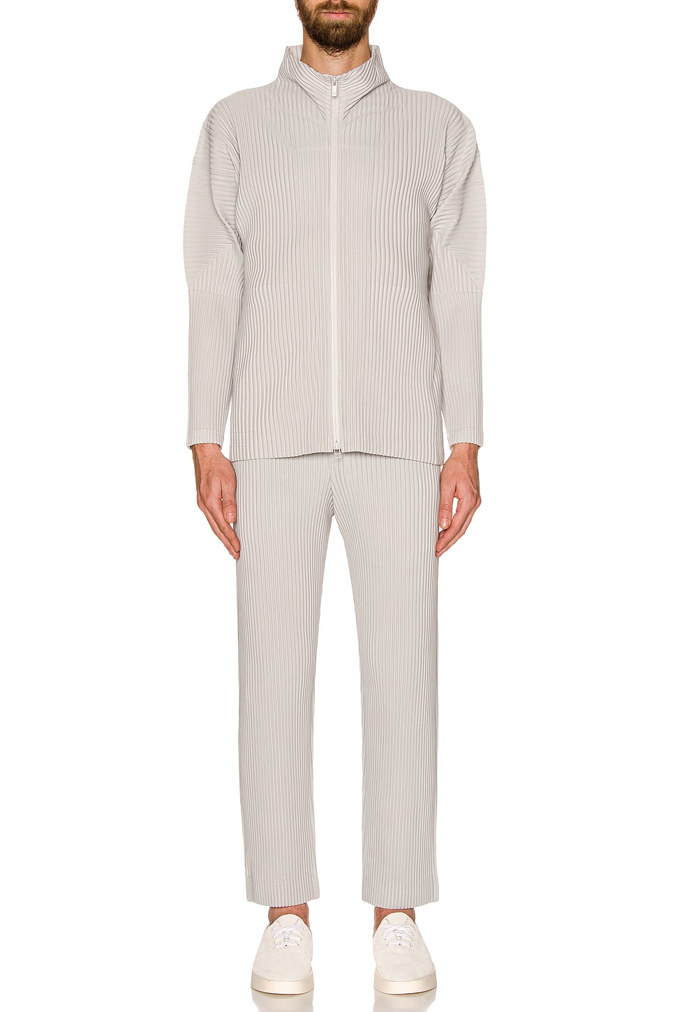 Image 1 of Homme Plisse Issey Miyake Straight Leg Pants in Light Grey