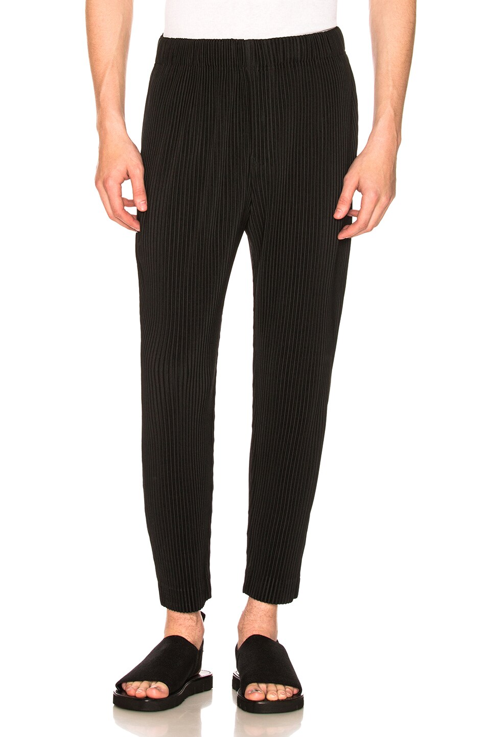 Image 1 of Homme Plisse Issey Miyake Polyester Trousers in Black
