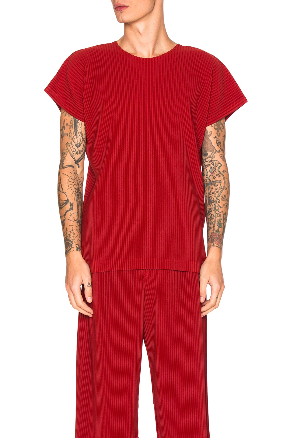 Image 1 of Homme Plisse Issey Miyake Tunic in Energy Red
