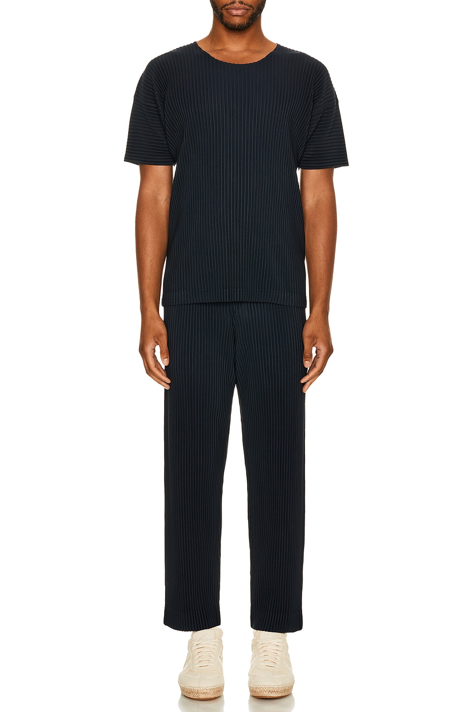 Image 1 of Homme Plisse Issey Miyake Basics Tee in Navy