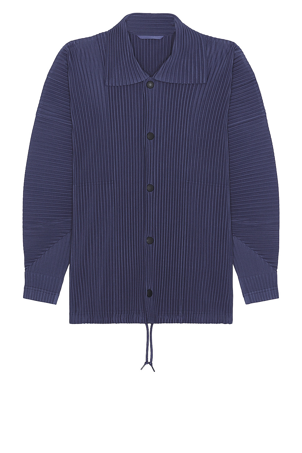 Image 1 of Homme Plisse Issey Miyake Pleated Shirt in Blue Charcoal