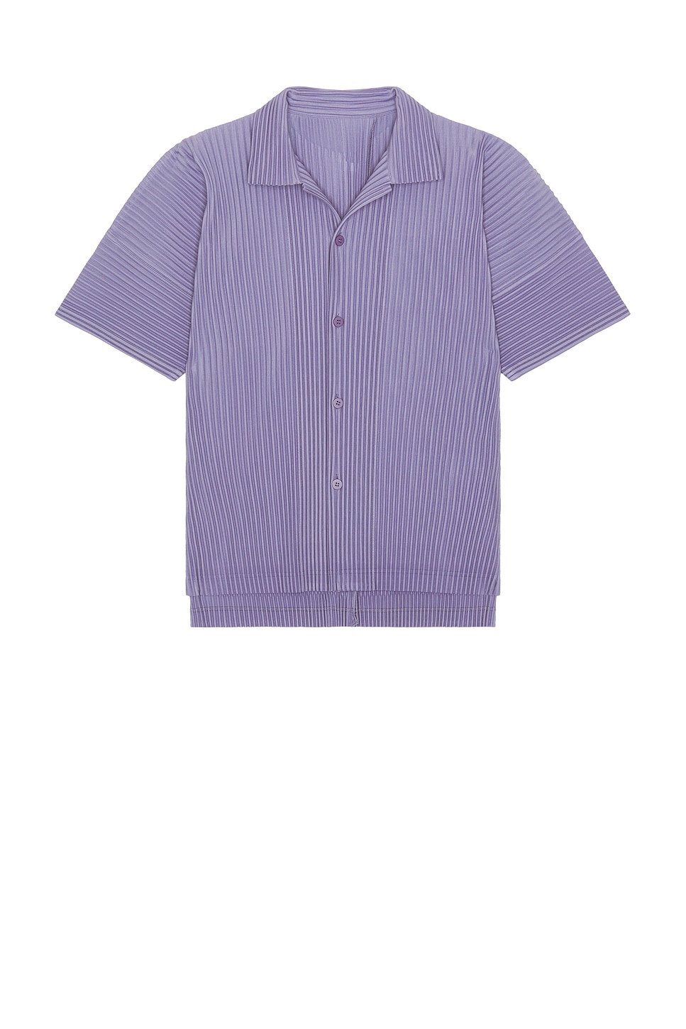 Image 1 of Homme Plisse Issey Miyake Button Up Shirt in Gray Purple