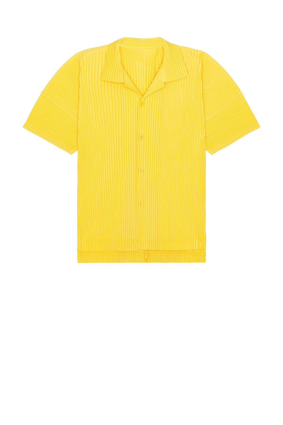 Image 1 of Homme Plisse Issey Miyake Button Up Shirt in Yellow