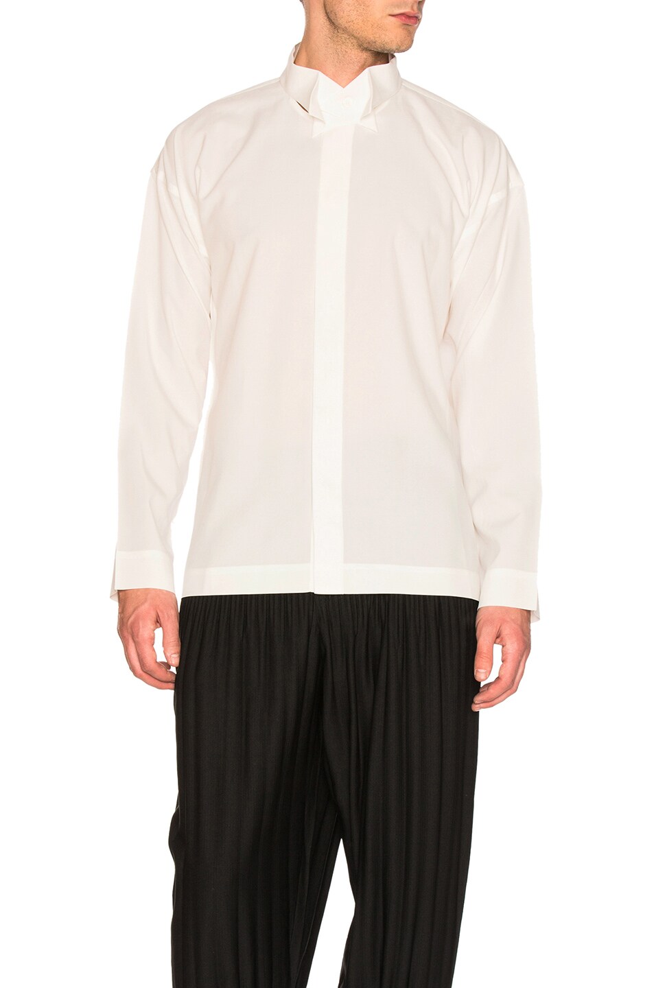 Image 1 of Homme Plisse Issey Miyake Bow Tie Press Shirt in White