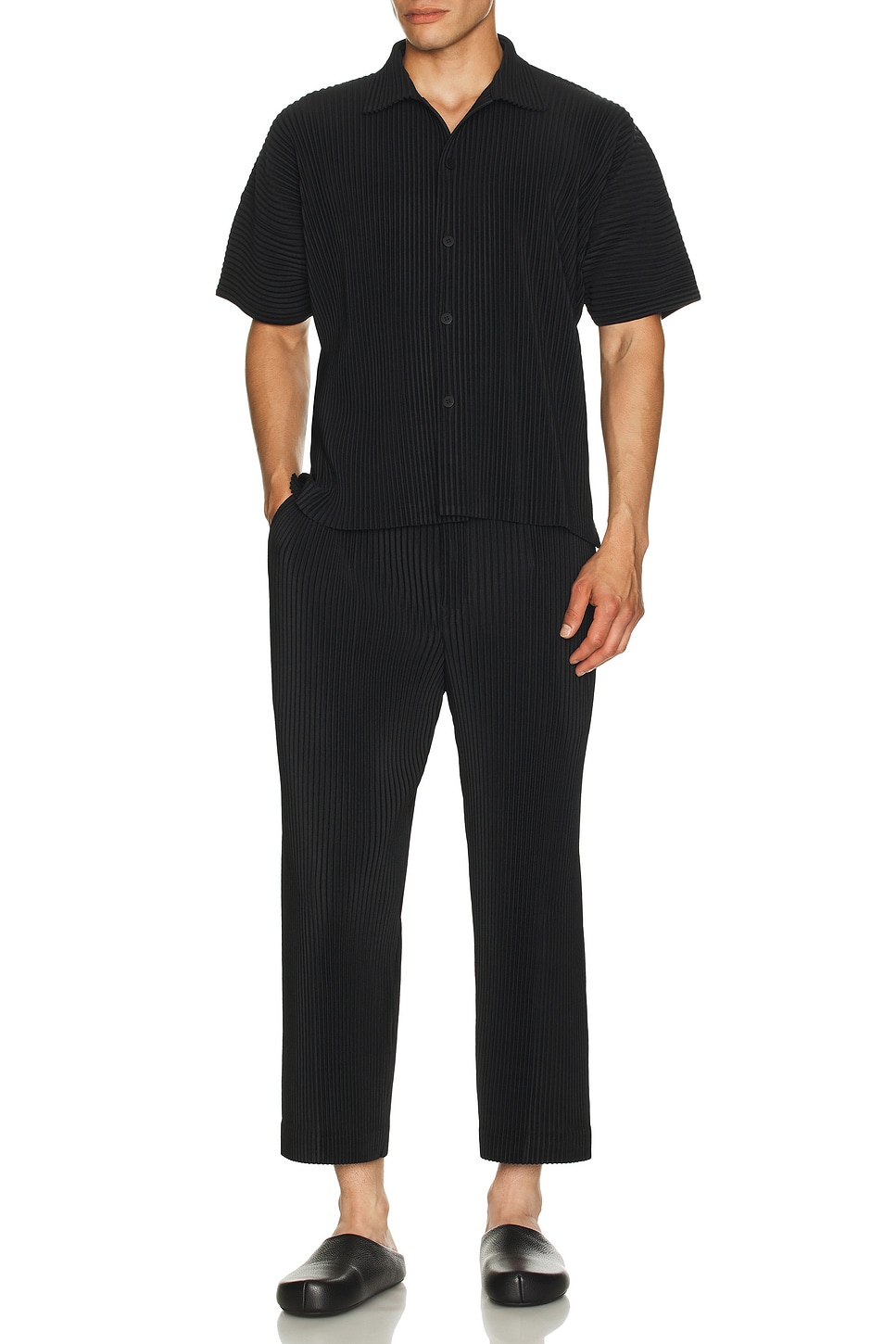 Image 1 of Homme Plisse Issey Miyake Mc Polo Shirt in Black