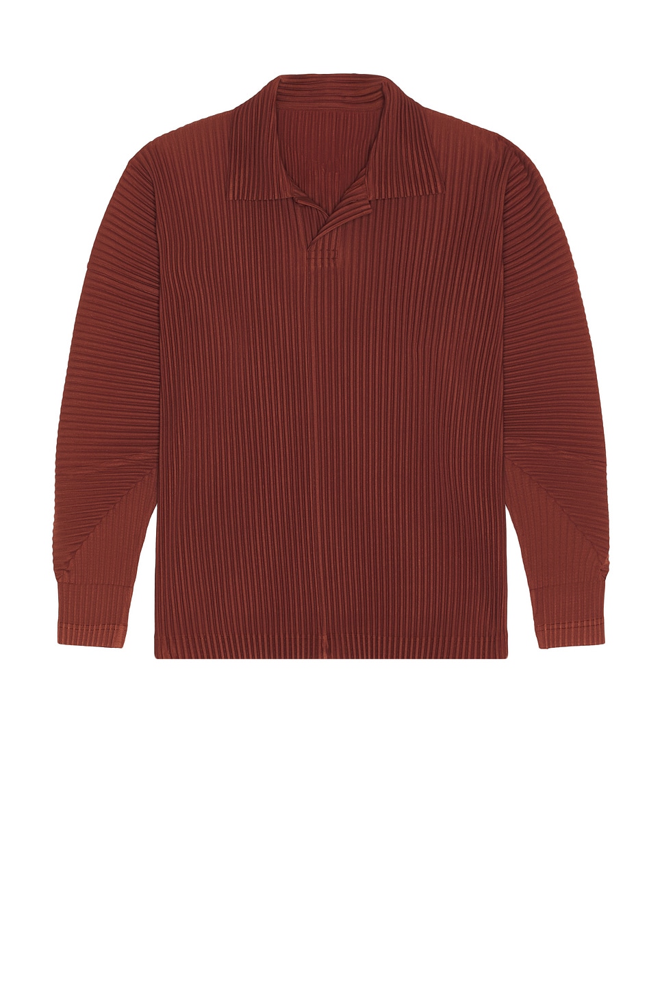 Image 1 of Homme Plisse Issey Miyake Monthly Colors August Polo in Adamite Brown