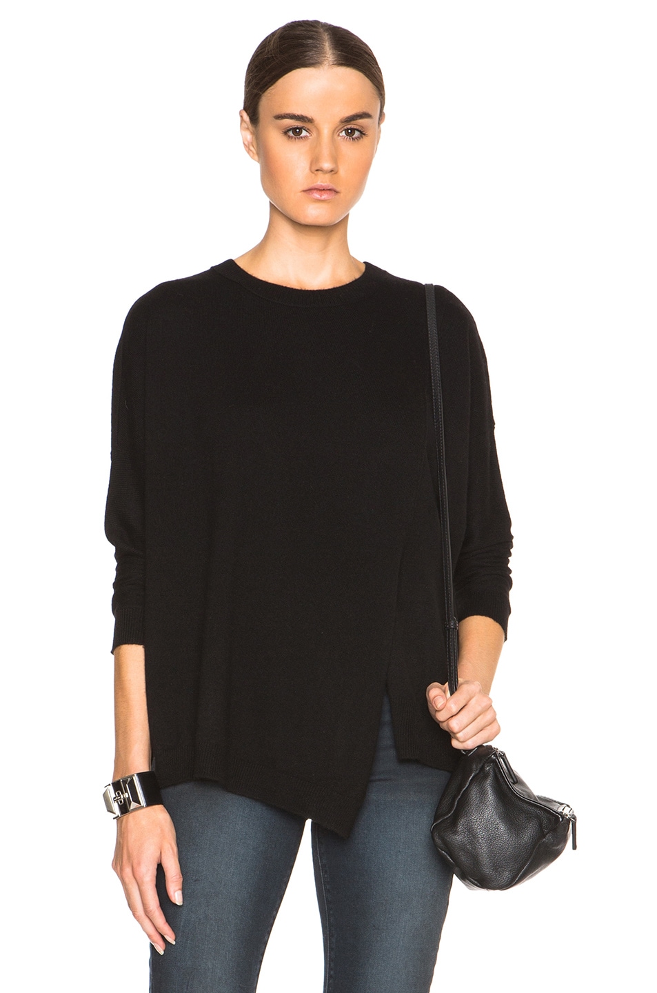 Image 1 of Inhabit Cashmere Poncho Pullover Sweater in Black