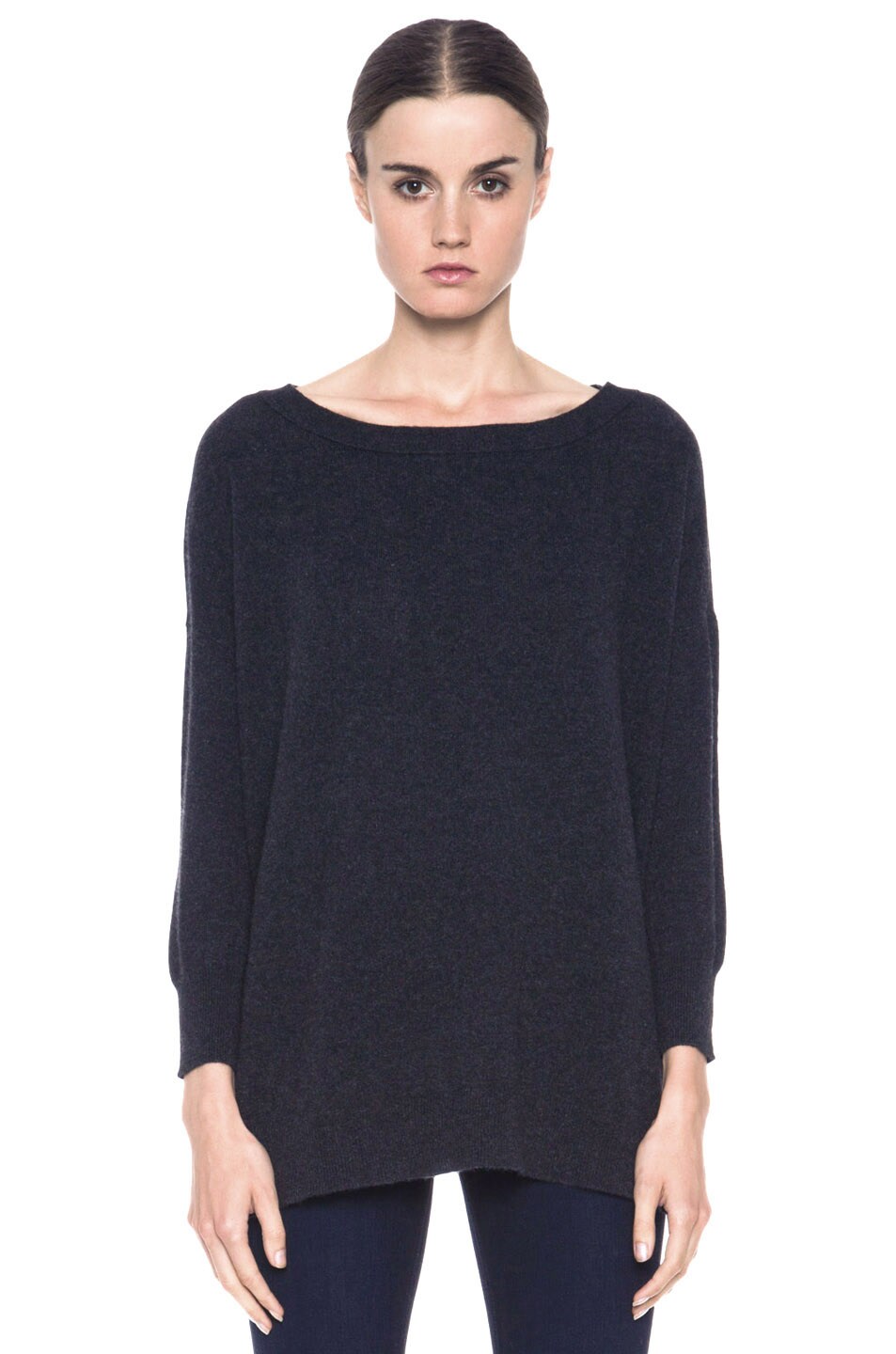 Image 1 of Inhabit Cashmere Weekend Sweater in Charcoal