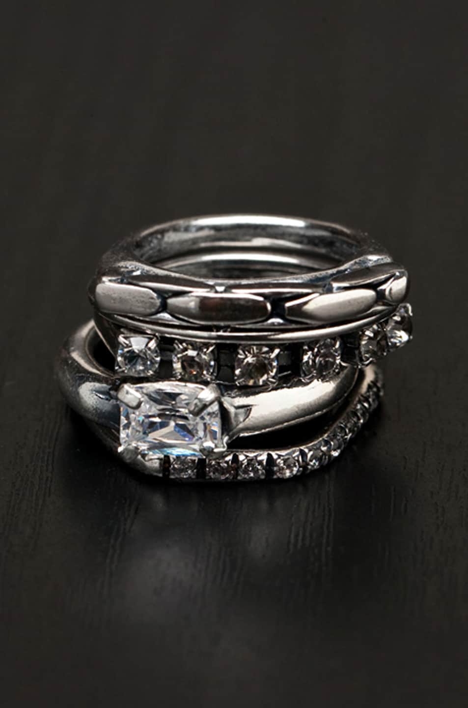 Image 1 of Iosselliani Mixed Set of Rings in Silver