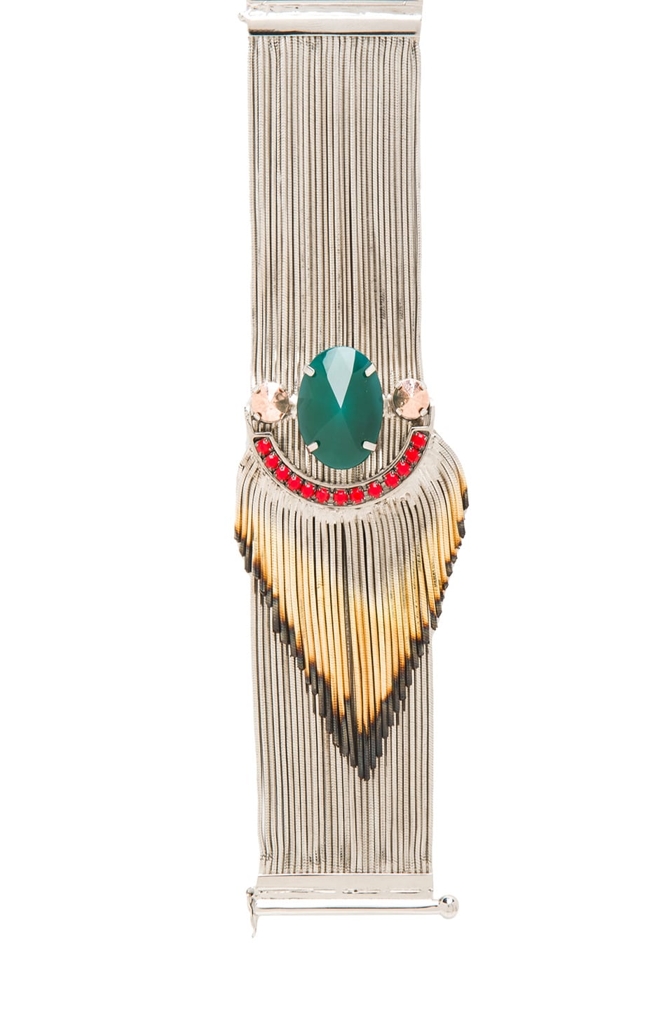 Image 1 of Iosselliani Bracelet in Silver & Green