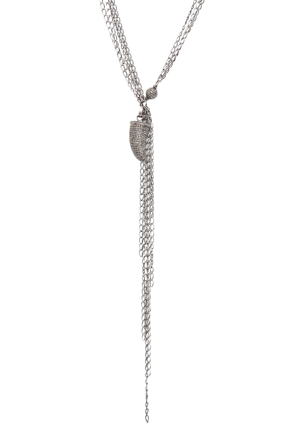 Image 1 of Irit Design Short Necklace with Diamond Horn in Silver