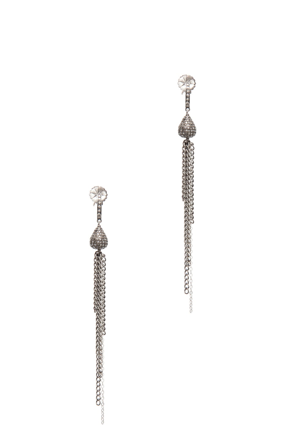 Image 1 of Irit Design Multi Chain Diamond Earrings in Silver