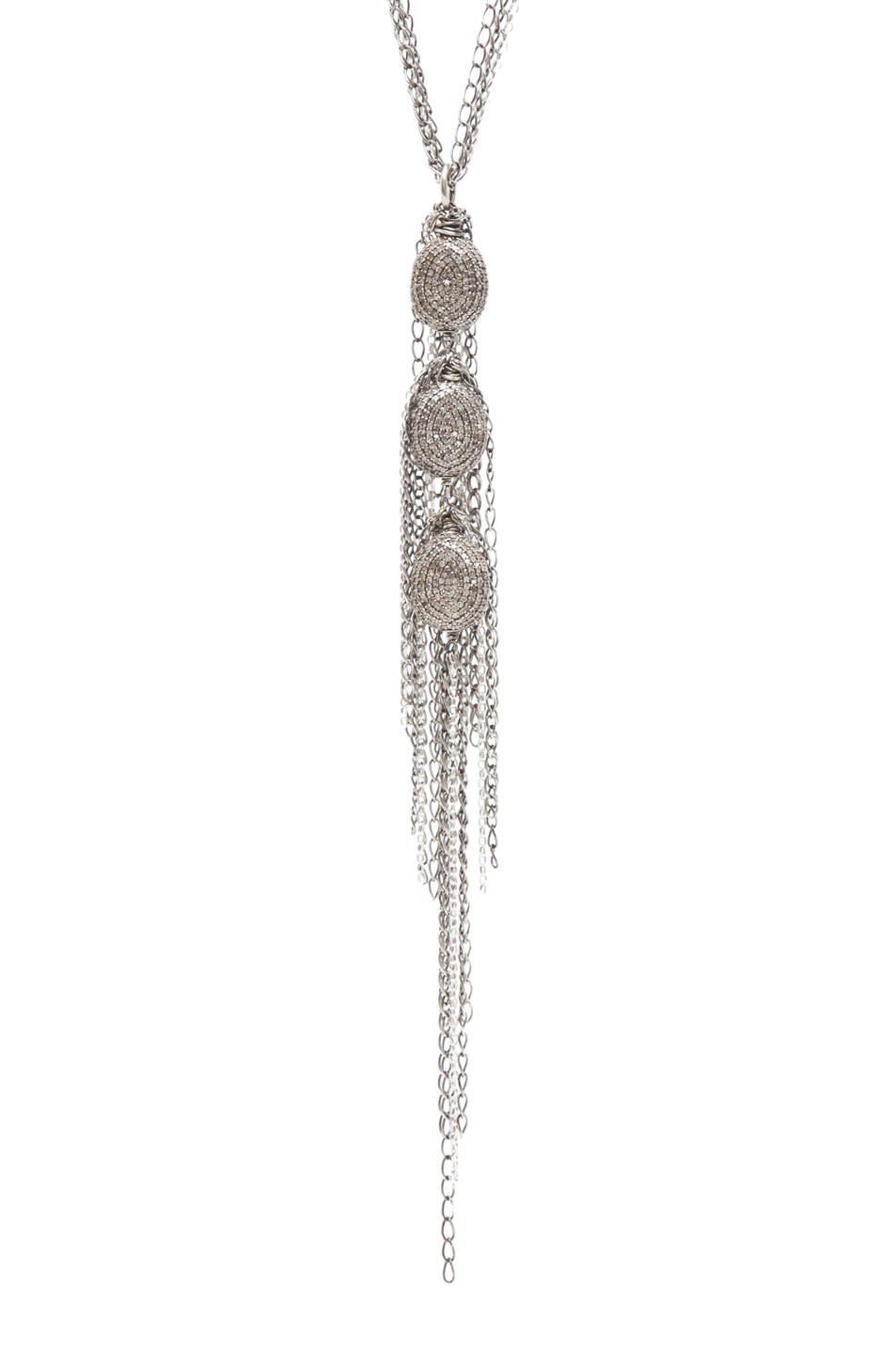 Image 1 of Irit Design Long Necklace with 3 Diamonds in Silver
