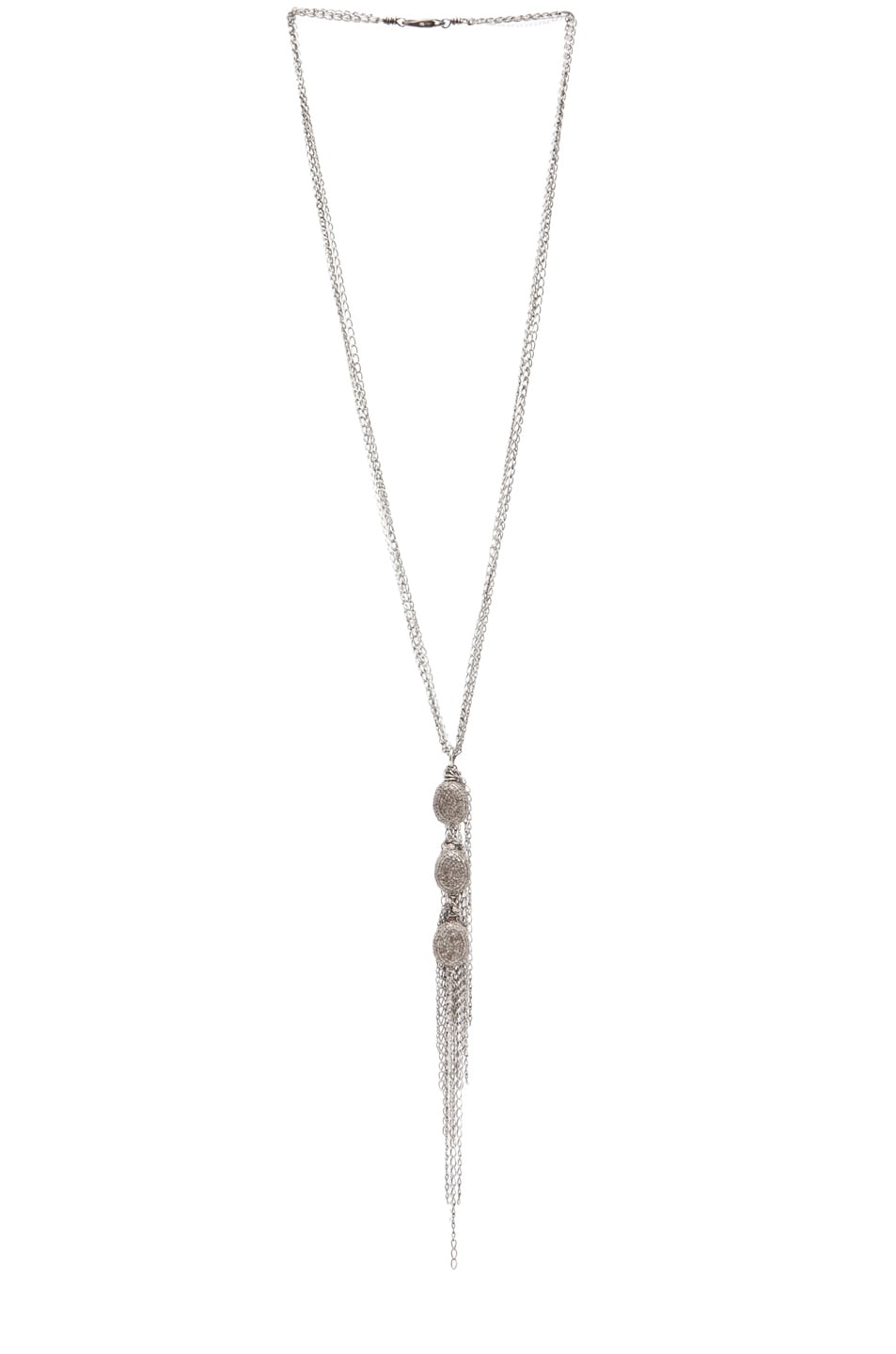 Irit Design Long Necklace with 3 Diamonds in Silver | FWRD
