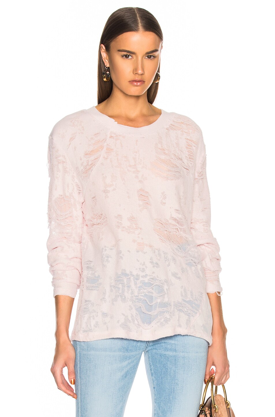 Image 1 of IRO Anile Destroyed Sweater in Pink Sand