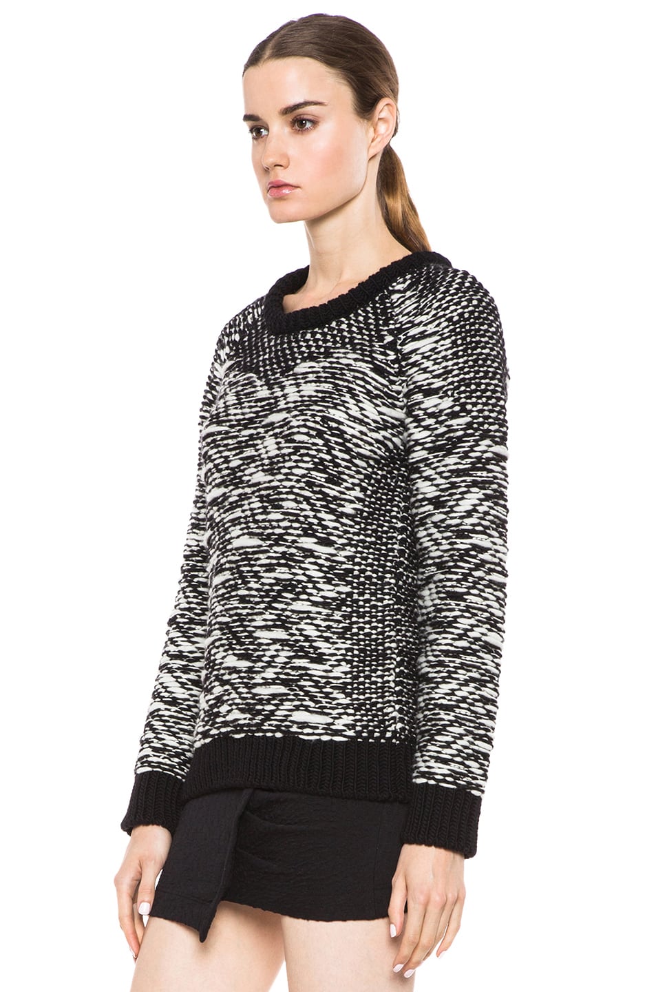IRO Caterina Merino Wool Sweater in Noir | FWRD