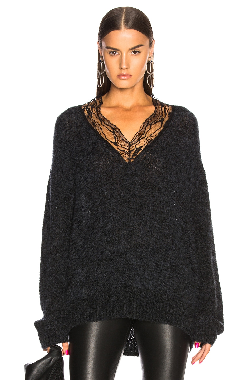 Image 1 of IRO Diamon Sweater in Dark Grey & Black