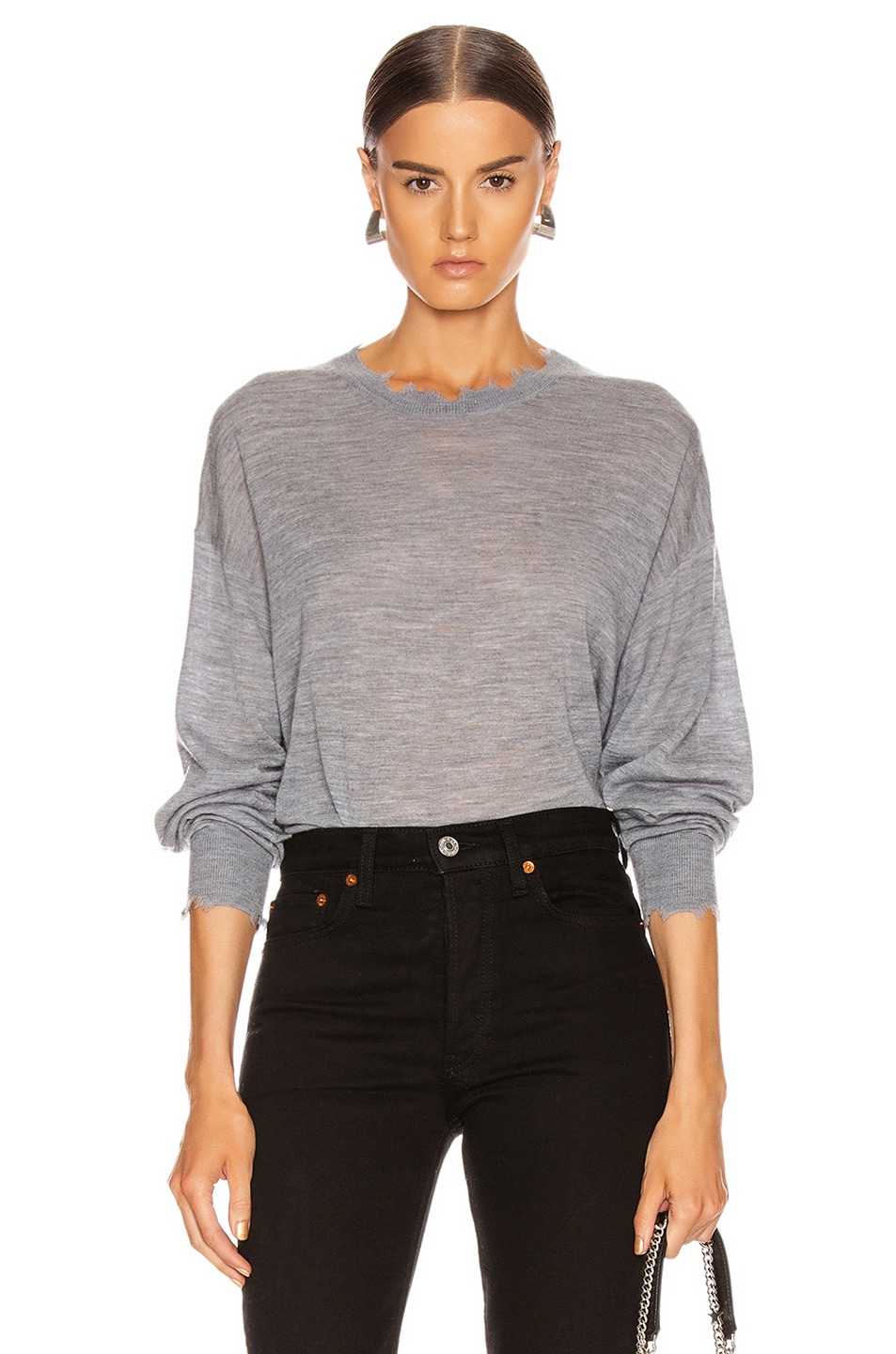 Image 1 of IRO Brattle Sweater in Mixed Grey