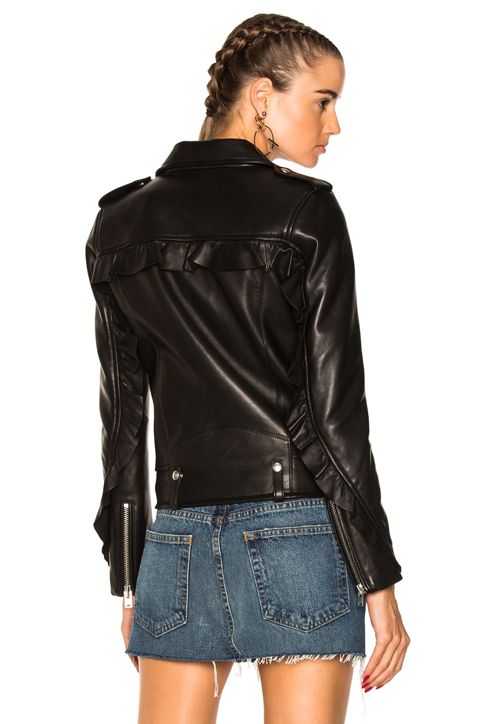 Image 1 of IRO Dumont Leather Jacket in Black