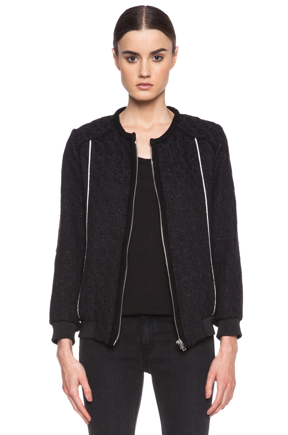 Image 1 of IRO Kayden Cotton-Blend Jacket in Black