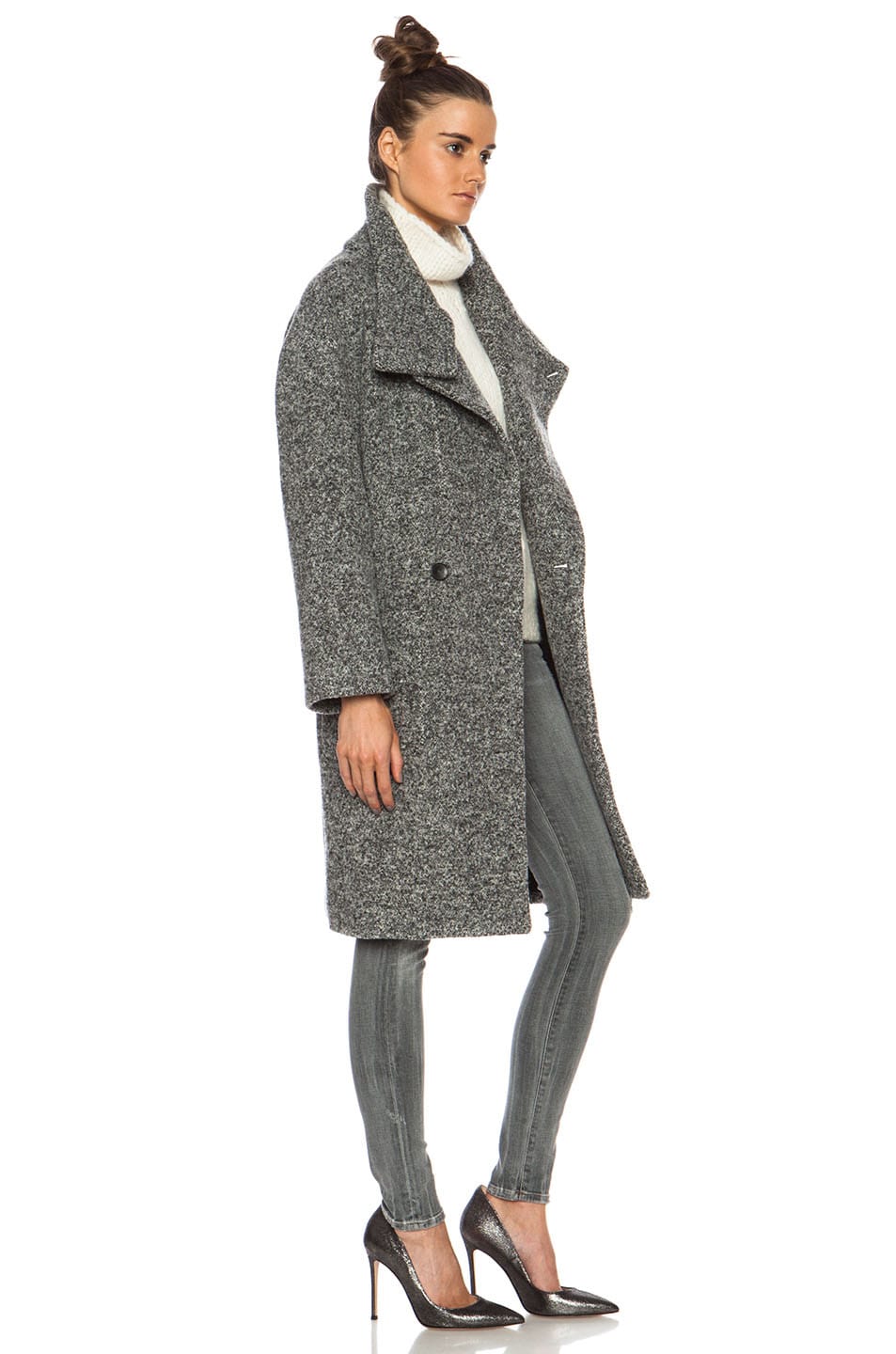 IRO Aylina Wool-Blend Jacket in Mixed Grey | FWRD