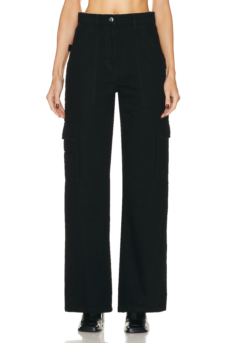 Image 1 of IRO Tiam Wide Leg in Black Stone