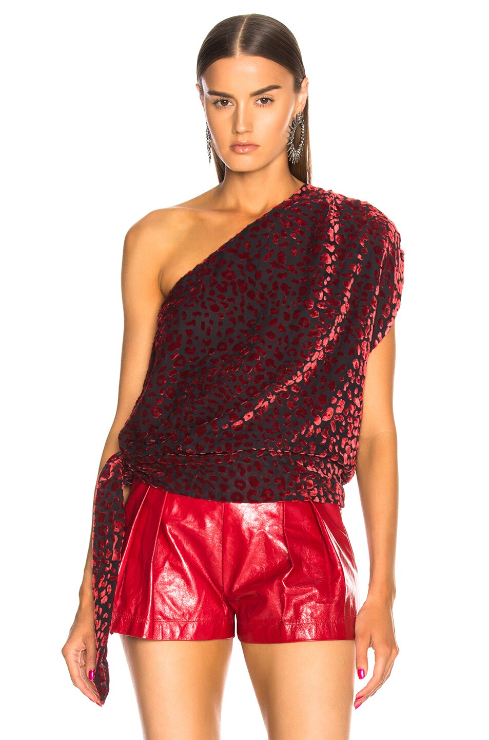 Image 1 of IRO Tough Blouse in Black & Red