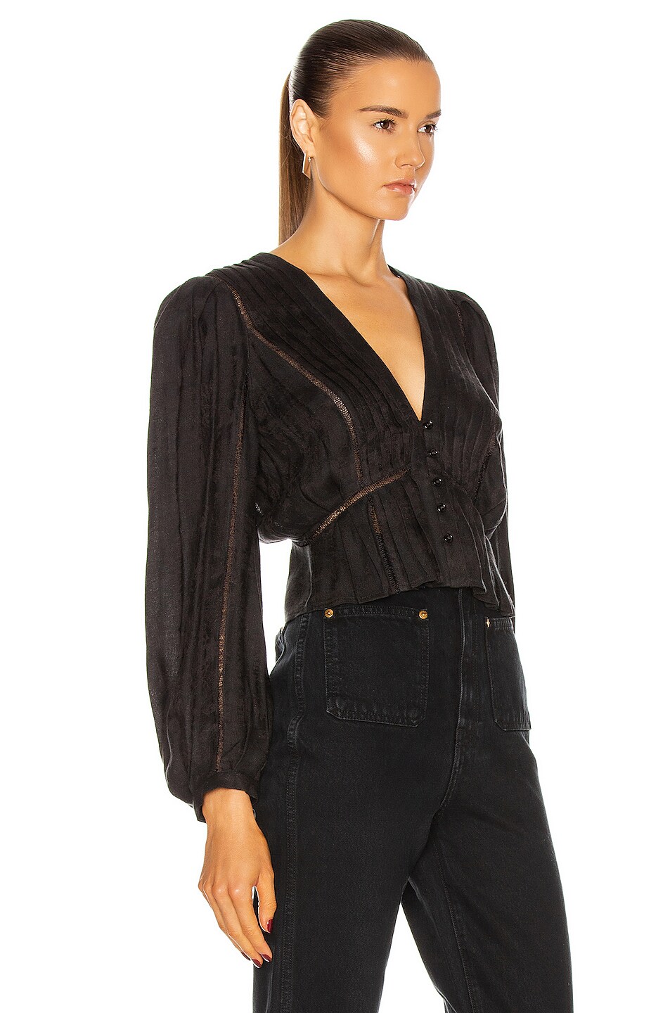 IRO Chira Top in Black | FWRD