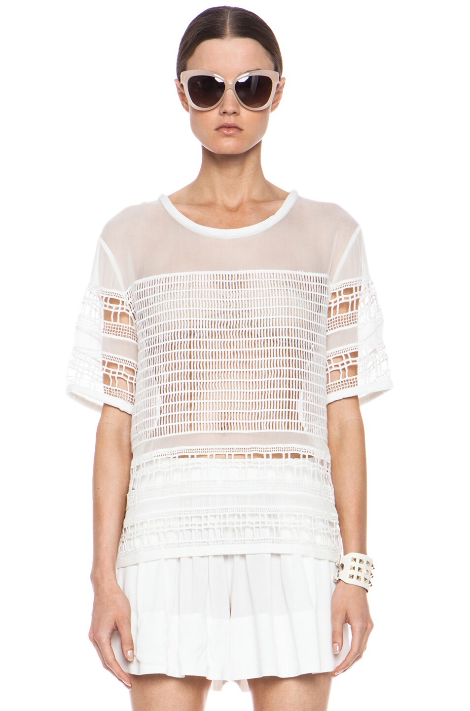 Image 1 of IRO Emmie Silk Top in White