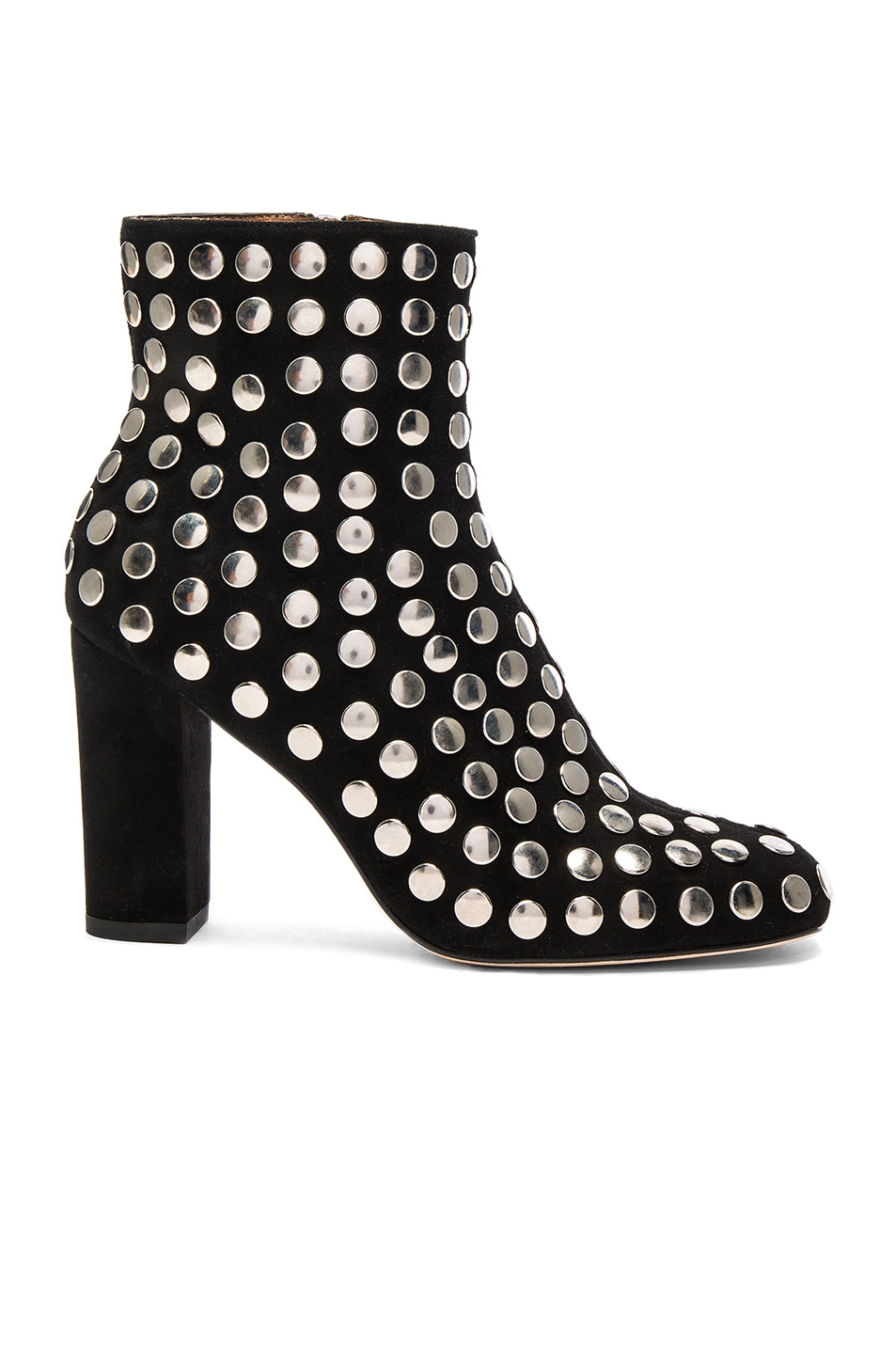 Image 1 of IRO Embellished Suede Bootroky Boots in Black