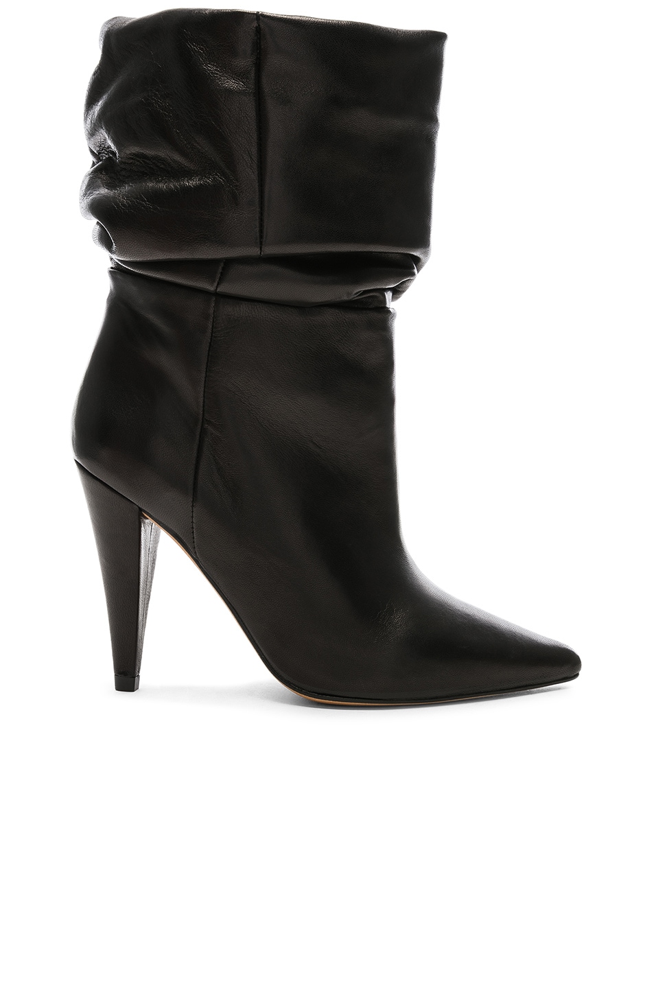 Image 1 of IRO Leather Bergula Ankle Boots in Black